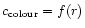 $c_{{\rm colour}}=f(r)$