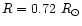 $R=0.72~R_{\odot}$