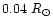 $0.04~R_{\odot}$