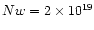 $Nw = 2 \times 10^{19}$