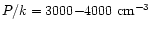 $P/k = 3000 {-} 4000 ~{\rm cm}^{-3}$