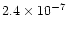 $2.4\times 10^{-7}$