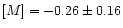 $[M]=-0.26\pm0.16$