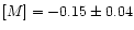 $[M]=-0.15\pm0.04$