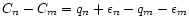 $C_n-C_m=q_n+\epsilon_n-q_m-\epsilon_m$