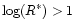 $\log(R^*)>1$