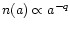 $n(a) \propto
a^{-q}$