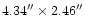 $4.34\arcsec\times 2.46\arcsec$