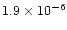 $1.9\times 10^{-6}$