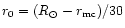 $r_0=(R_{\odot}-r_{\mbox{\scriptsize mc}})/30$