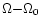 $\Omega{-}\Omega_0$