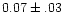 $0.07\pm.03$