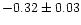 $-0.32\pm 0.03$