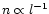 $n \propto l^{-1}$