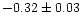 \( -0.32\pm 0.03 \)