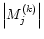 $\left\vert M^{(k)}_{j}\right\vert$