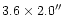 $3.6\times2.0\arcsec$