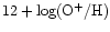 $\rm 12+log(O^{+}/H)$
