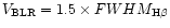 $V_{\rm BLR}=1.5 \times FWHM_{\rm H\beta}$