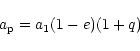 \begin{displaymath}a_{\rm p} = a_1(1-e)(1+q)
\end{displaymath}
