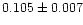 $0.105\pm 0.007$