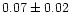 $0.07 \pm 0.02$