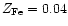 $Z_{\rm Fe} = 0.04$