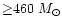 ${\geq} 460 ~
M_{\odot}$