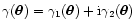 $\gamma(\vec\theta)=\gamma_1(\vec\theta)+{\rm
i}\gamma_2(\vec\theta)$