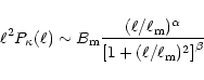\begin{displaymath}\ell^2 P_\kappa(\ell)\sim B_{\rm m}{ (\ell/\ell_{\rm m})^\alp...
...over \left\lbrack 1+(\ell/\ell_{\rm m})^2 \right\rbrack^\beta}
\end{displaymath}