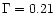 $\Gamma =0.21$