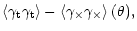 $\displaystyle \left\langle \gamma_{\rm t}\gamma_{\rm t} \right\rangle -\left\langle \gamma_\times
\gamma_\times \right\rangle(\theta),$