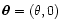 $\vec\theta =(\theta,0)$