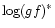$\log(gf)^\ast$