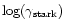 $\log(\gamma_{\rm stark})$