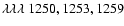 $\lambda\lambda\lambda~1250,1253,1259$