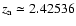 $z_{\rm a} \simeq
2.42536$