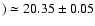$)
\simeq 20.35 \pm 0.05$