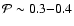 ${\cal P} \sim 0.3{-}0.4$