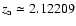 $z_{\rm a} \simeq 2.12209$