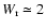 $W_{\rm r}
\simeq 2$