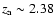 $z_{\rm a} \sim 2.38$