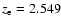 $z_{\rm e}=2.549$
