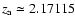 $z_{\rm a} \simeq 2.17115$