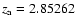 $z_{\rm a} = 2.85262$