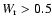 $W_{\rm r} > 0.5$