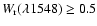 $W_{\rm r}(\lambda1548) \ge 0.5$