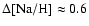$\Delta {\rm [Na/H] \approx 0.6}$