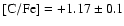 $\rm [C/Fe] = +1.17 \pm 0.1$