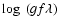 $\log~(gf\lambda)$